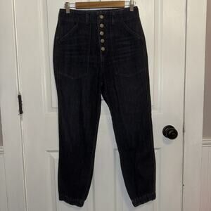 Veronica Beard SZ 28 Jeans Womens High Rise‎ Bolton Elastic Hem Jeans Gray Black